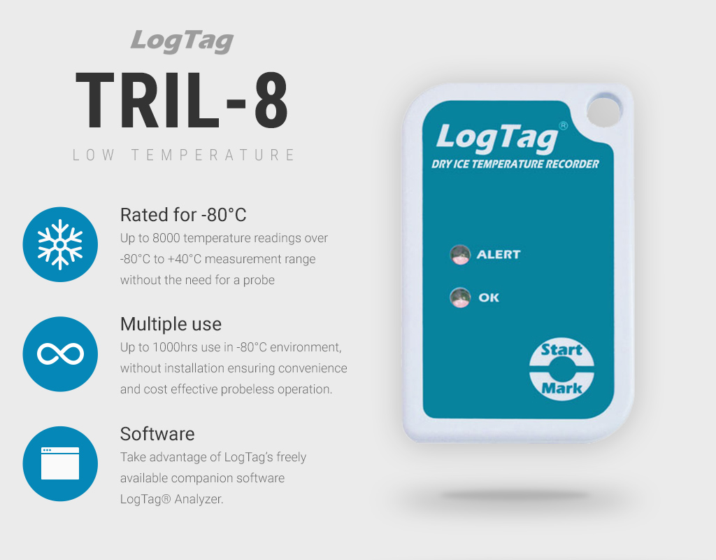 LogTag Tril-8 Dry Ice